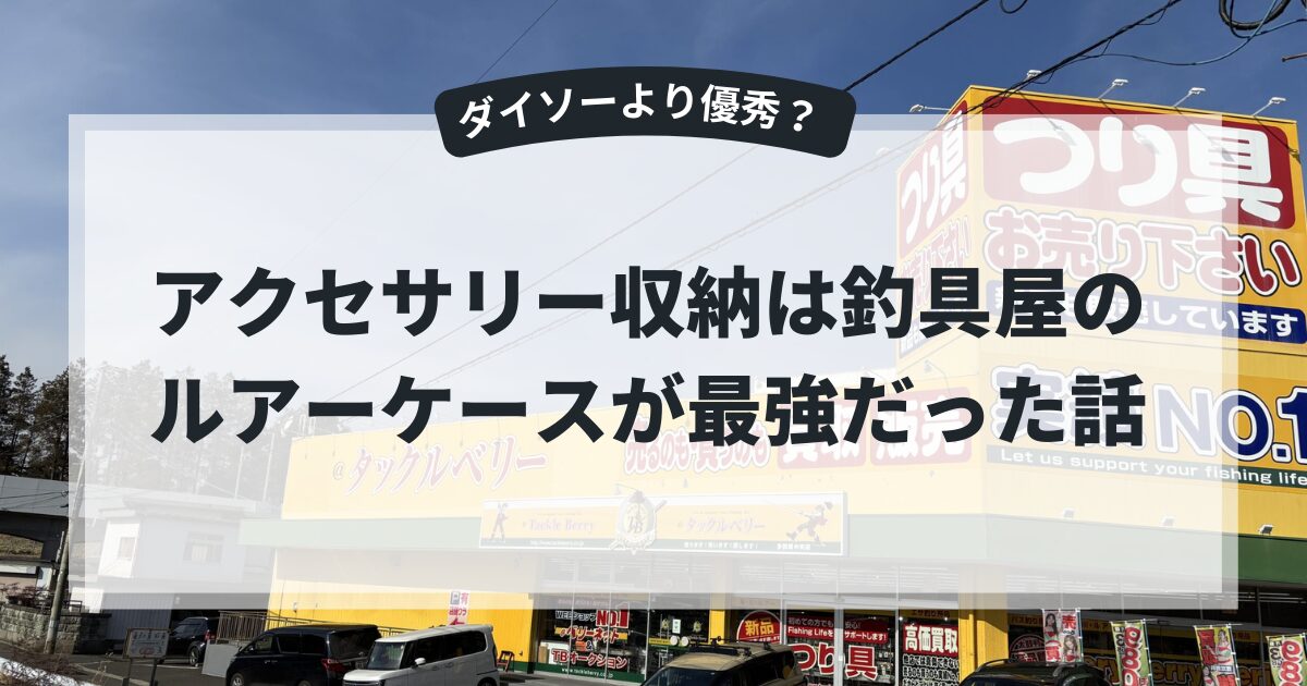 アクセサリー収納は釣具屋のルアーケースが最強だった話｜ダイソーより優秀？